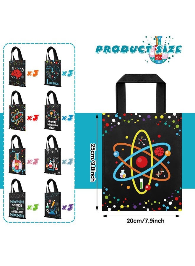 Ferraycle 24 Pcs Science Party Favor Bags Truck Goodie Gift Treat Bag Non Woven Birthday Party Decorations for Kids (Black,Cool) - Image 3