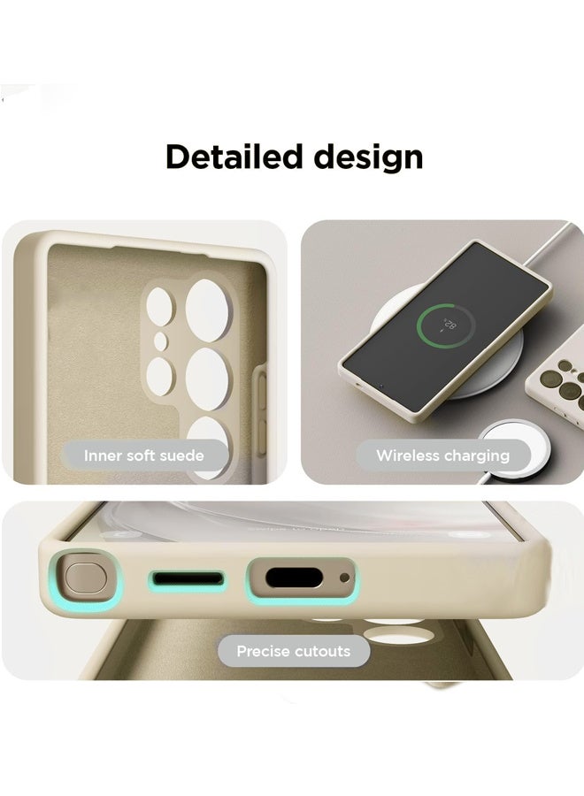 X-level Samsung Galaxy S25 Ultra Case, Slim Liquid Silicone Skin Feeling, Shockproof Drop Proof Protective Cover, Anti Yellowing, Anti Scratch Case Cover for Samsung S25 Ultra, White - Image 4