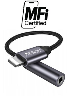 Yesido Yesido Audio Cable AUX 3.5MM Lightning To Headphone Adapter 3.5millimeter Black  - Image 1