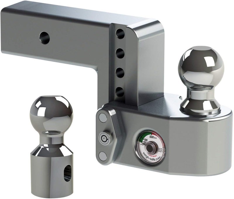 Weigh Safe WS425 Adjustable Ball Mount with 4 Drop and 25 Shank Aluminum