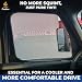 EcoNour Truck 2Pack Side Window Shade Stretchable Breathable Mesh Privacy Blackout Sunshade for Semi Truck Kenworth T680 Peterbilt 589 Peterbilt 579 XXXL 30 x 48 - Image 2