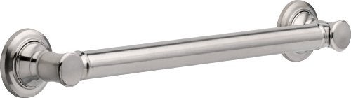 Delta Traditional 1Pack 18 Shower Grab Bar Seniors ADA Compliant Brilliance Stainless Steel 450 lb Capacity Bathroom Safety Handle for Shower Tub Wall Mounted Balance Assist Grip Bar 41618SS