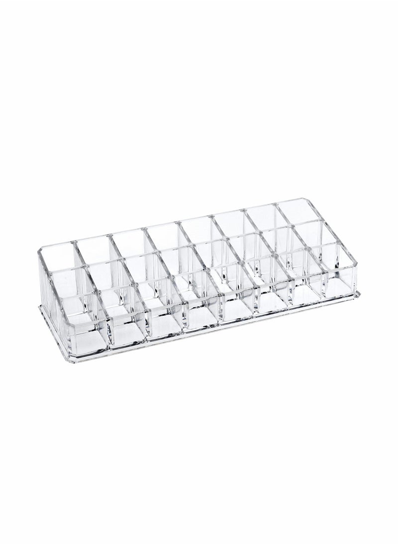 Excefore 24 Slots Spaces Lipstick Holder Transparent Clear Acrylic Thickening Makeup Organizer Display Stand  - Image 5