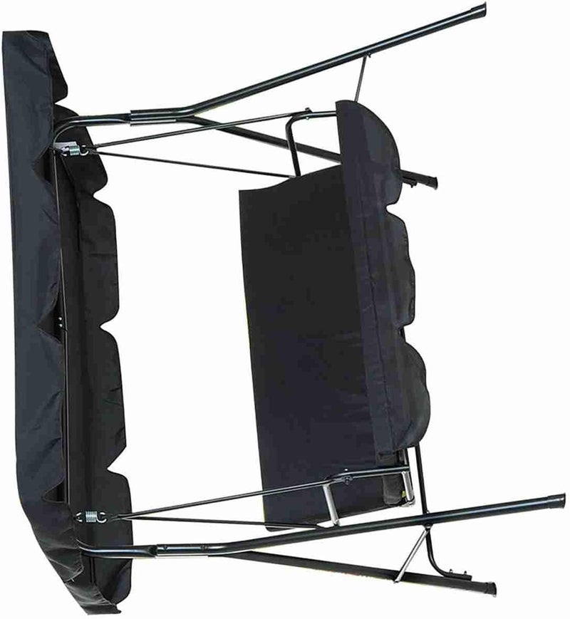 Swing Seat Top Cover, Outdoor Rainproof Canopy Replacement, Durable 190T Polyester Taffeta Anti Dust Protector with Resistance for Patio Swing (Black) - Image 5