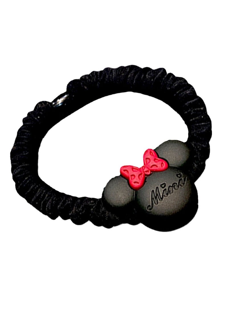 Disney Mickey Mouse Hair Bands 2-Pack - Stretchy Non-Slip Headwraps for Women & Girls | Cute Cartoon Hair Ties for Ponytail, Gym & Travel | Soft Elastic Hair Accessories (Black/Red) - Image 5