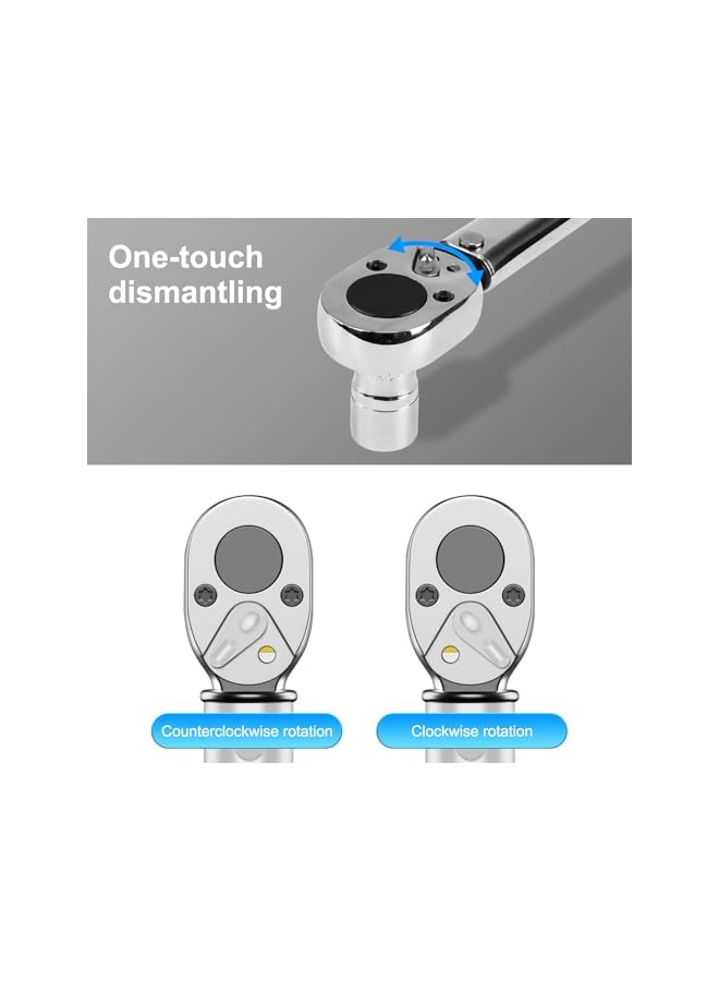 PROMASS promass Adjustable Tire Torque Wrench Set, 6 Pcs 1/2" 28-210Nm, Auto Repair Wrench Hand Tool Kit, Ratchet Wrench, Torque Wrench (with Gloves) Wrench Extension Tool for Mechanics, Garage and Handyman  - Image 4
