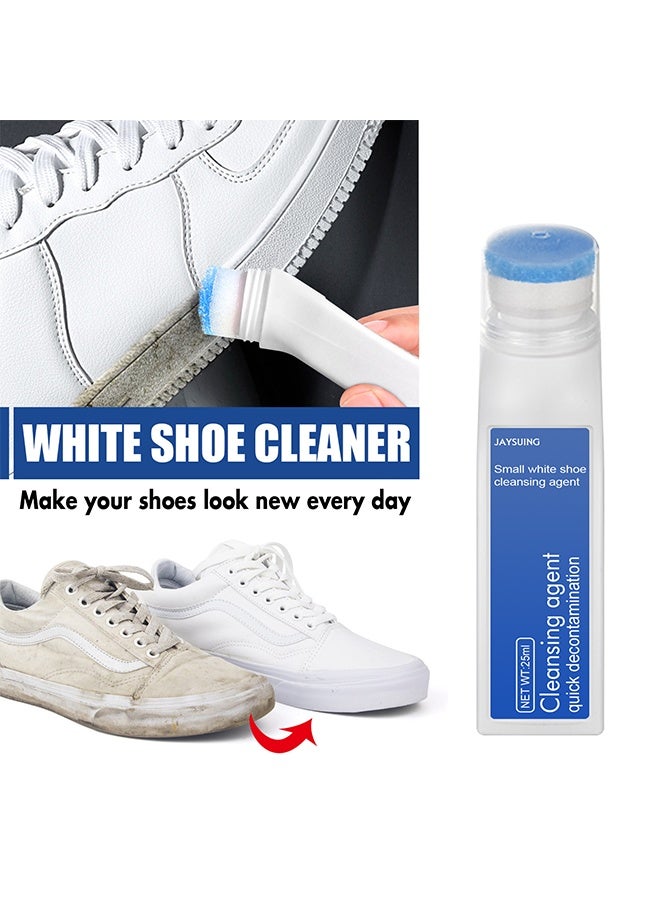 Jaysuing Sneaker Cleaner Set, Sponge Head Waterless Foam Sneaker Cleaner, Cleaning and Whitening Agent, Quick Clean Sneaker Cleaner - 25ML+25ML - Image 5