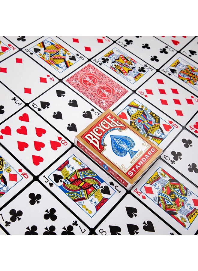 بايسكل أوراق لعب قياسية لراكبي الدراجات، باللونين الأحمر والأزرق، لجميع الأعمار، عبوة من قطعة واحدة - Image 3