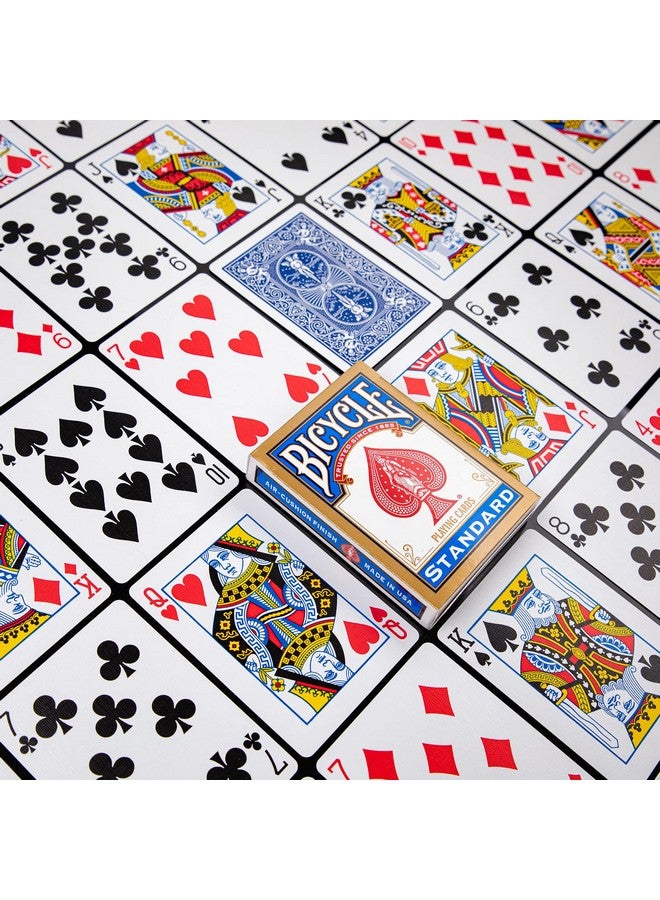 بايسكل أوراق لعب قياسية لراكبي الدراجات، باللونين الأحمر والأزرق، لجميع الأعمار، عبوة من قطعة واحدة - Image 2