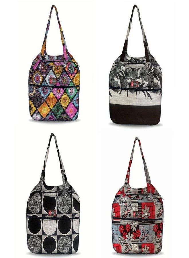 Temoli Women Shoulder Handbag Shopping Bag Travel Cross Body Bag for Daily Use Mother Work Beach and Grocery,Design 27,4PCS - Image 1
