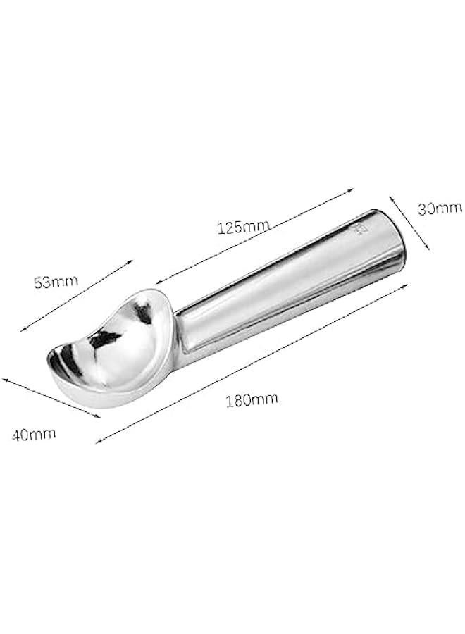 Ice Cream Scoop Professional Modern Liquid Filled Heat Conductive Handle Durable Nonstick for Dessert Shop Cafe Kitchen Mashed Potatoes, Silver - Image 5