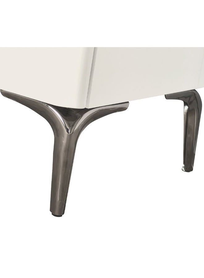 DANUBE HOME Santelmo 2 Drawer Night Stand Multifunctional Bedside Table Space Saving Nightstand Side Table Modern Design Furniture For Bedroom L62xW52xH125-130cm-Light Beige  - Image 5