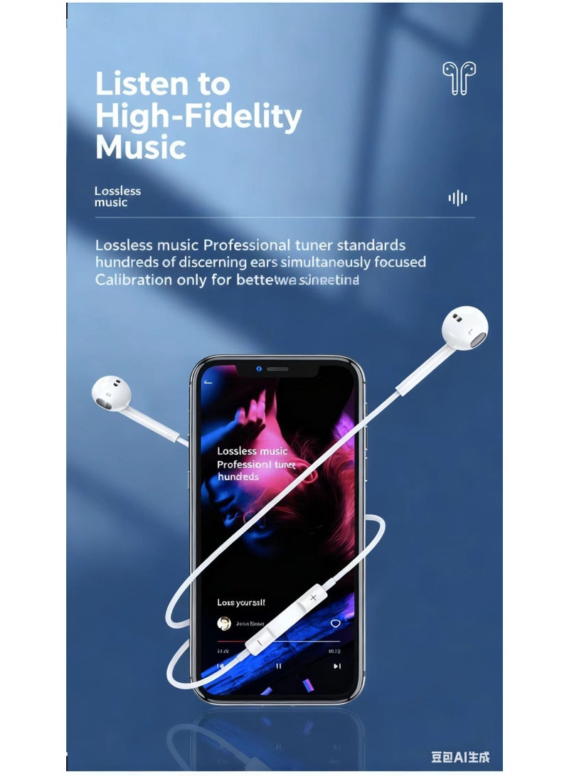 Type C Headphones with Microphone, Universal Stereo Earphone Compatible with iPhone 15/15 Plus/15 Pro/15 Pro Max Samsung S23/S23 Ultra, S22/S22 Ultra, S21, Note 12/12 Pro, Oneplus - Image 4