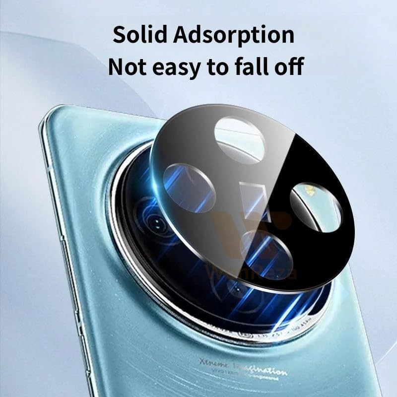 WonReza حماية زجاج الكاميرا الخلفية لهاتف Vivo X200 5G [3D بريميوم] لحماية عدسة الكاميرا (أسود) - Image 1