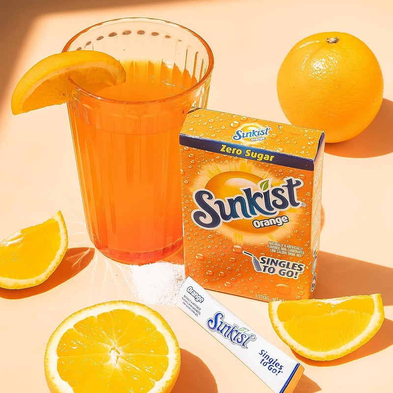 Sunkist Soda Singles To Go Variety Pack - Orange, Strawberry, Grape, and Peach Flavors (30 Powdered Drink Mix Sticks) - Image 5