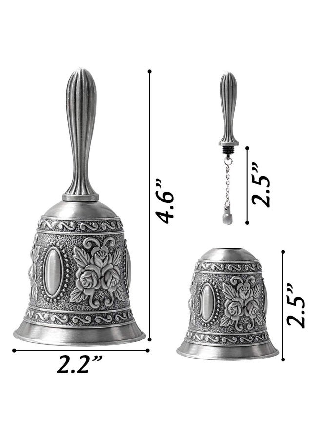 DomeStar Silver Hand Bell Call Bell Brass Wedding Bells - Image 3