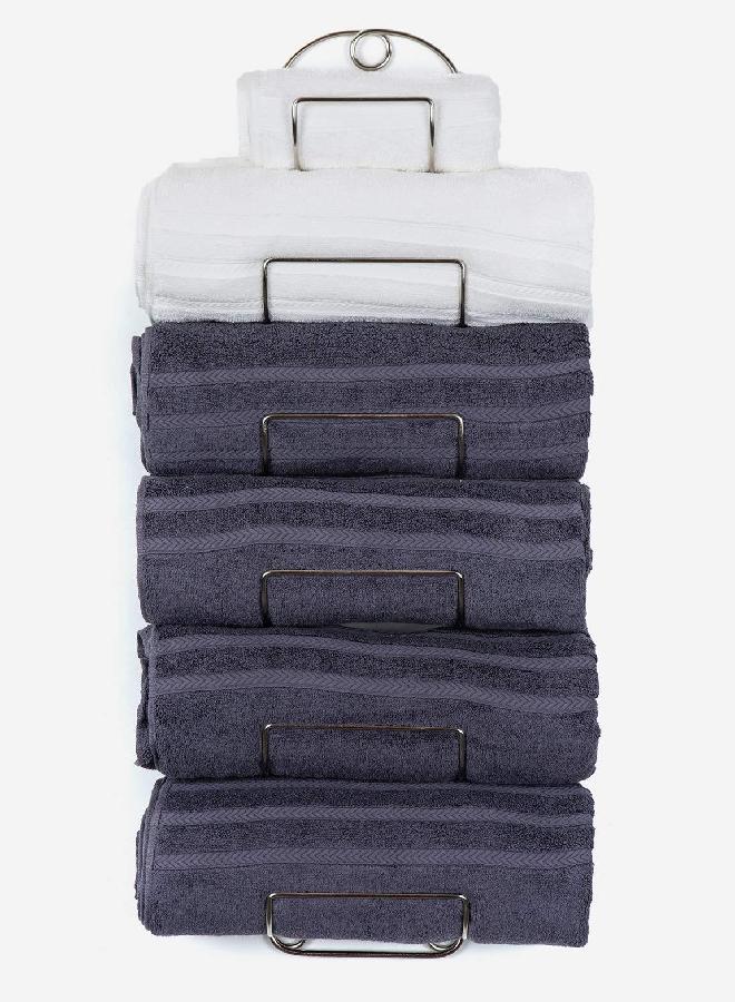 SODUKU Towel Racks for Bathroom Wall Mounted Metal Wine Rack Towel Shelf Towel Holder for Bath Chrome - Image 1