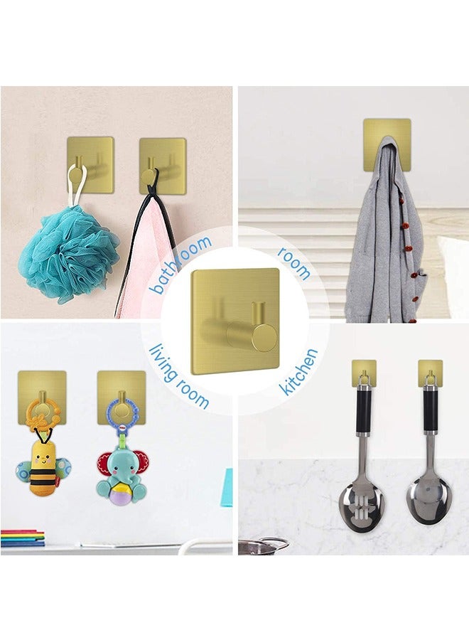 Adhesive Heavy Duty Wall Hooks Ultra Strong 304 Stainless Steel Brushed Home Storage Door Hook for Hanging Coats Robes Towel Bags Keys - Image 3