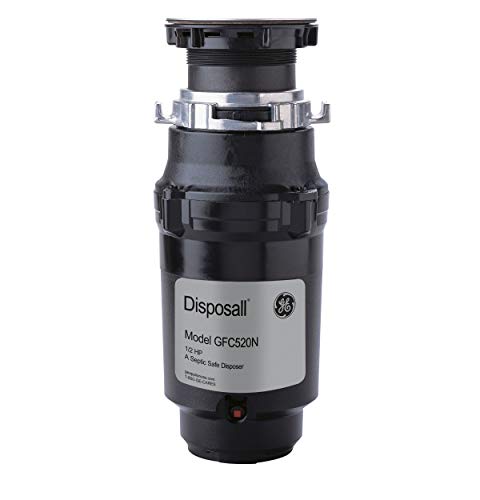 GE Disposall Continuous Feed 1/2 Horsepower Motor Garbage Disposer, Good for Grinding: Cooked Meat, Beans, & Seeds, Easy Install Kit, Non-Corded, Recommended for 2-4 Person Homes, GFC520N - Image 3