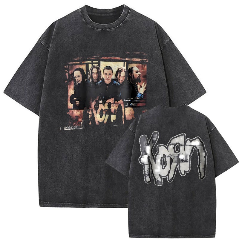 Washedmusicrockskmetalbandtvintagekornshirt-Serpent - Image 1