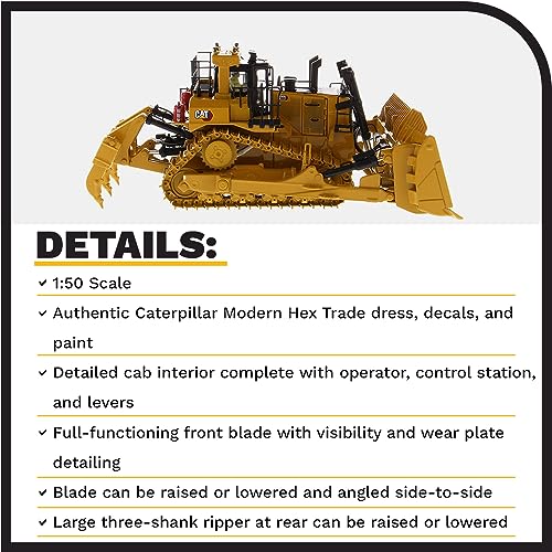 Diecast Masters 1/50 Caterpillar D11 Fusion Bull Dozer with Shank Ripper, High Line Series 85604 - Image 4