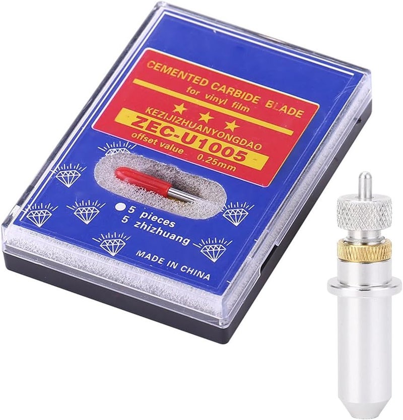 15pcs Tungsten Steel Plotter Blade Cutter Tool 30 45 60 Degree with Holder - Image 1