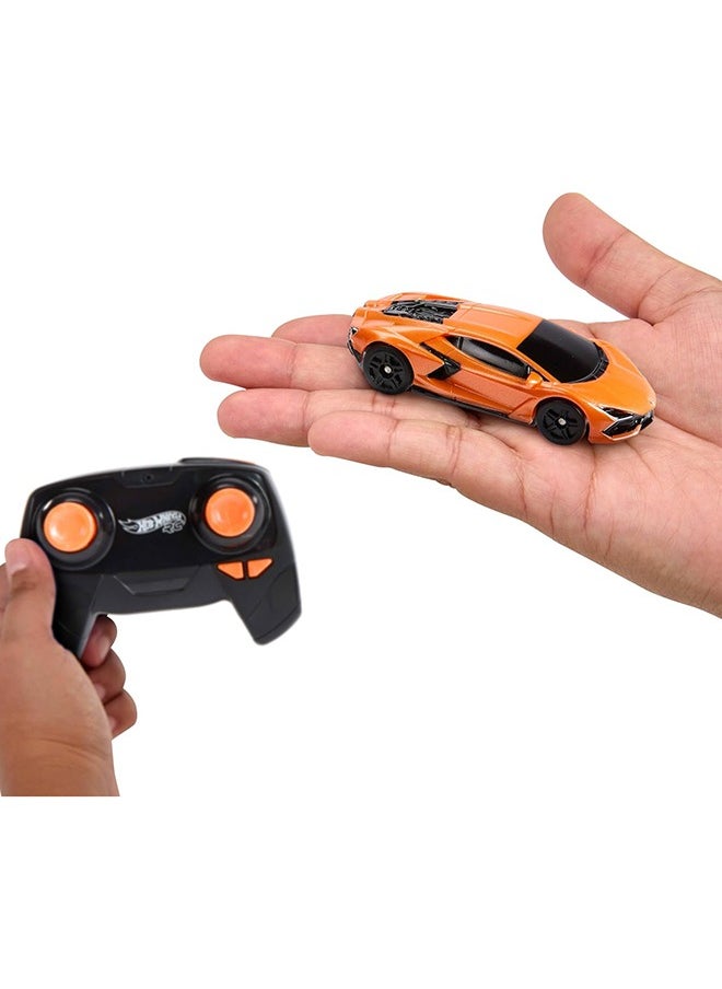 Hot Wheels - RC Toy Car, Remote-Control Lamborghini Revuelto in 1:64 Scale, Recharge with USB Cable, Races & Stunts On- and Off-Track with Turbo Boost - Image 1