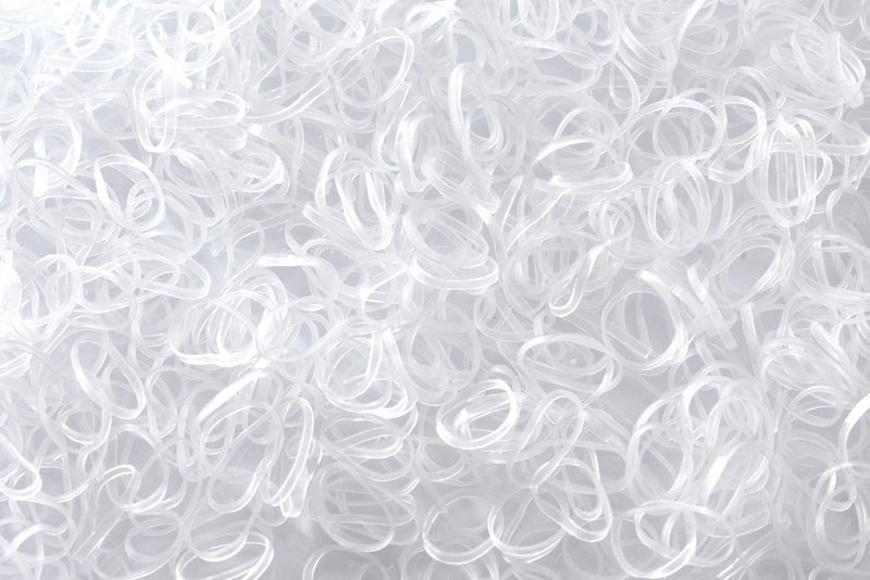 Youxuan 1000-Pack Elastic Hair Ties Non-slip Rubber Hair Bands for Girls, Clear - Image 3