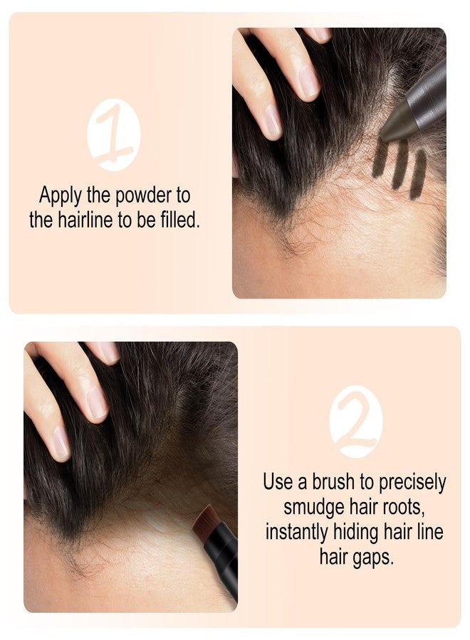 بوبين قلم إخفاء خط الشعر من بوبين - بودرة ظل الشعر، مقاومة للماء لتغطية جذور الشعر الرمادي وإخفاء تساقط الشعر وترققه - Image 2