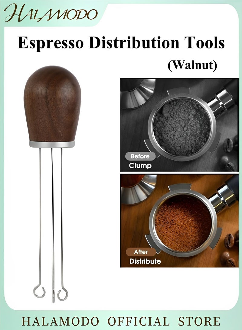 HALAMODO Espresso Distribution Tools WDT Tool Stainless Steel Needle Coffee Distribution Stirrer Portafilter Dosing Ring for Barista  - Image 1