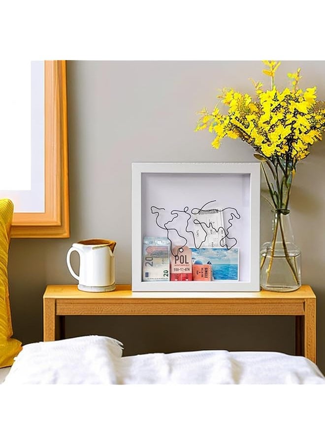 erorex Adventure Archive Box Travel Box For Memories Loading Shadow Box Frame With Hd Acrylic 12 Inch Travel Shadow Box With Slot Travel Memory Box Display Case For Keepsakes Ticket Storage 12X12 In  - Image 2