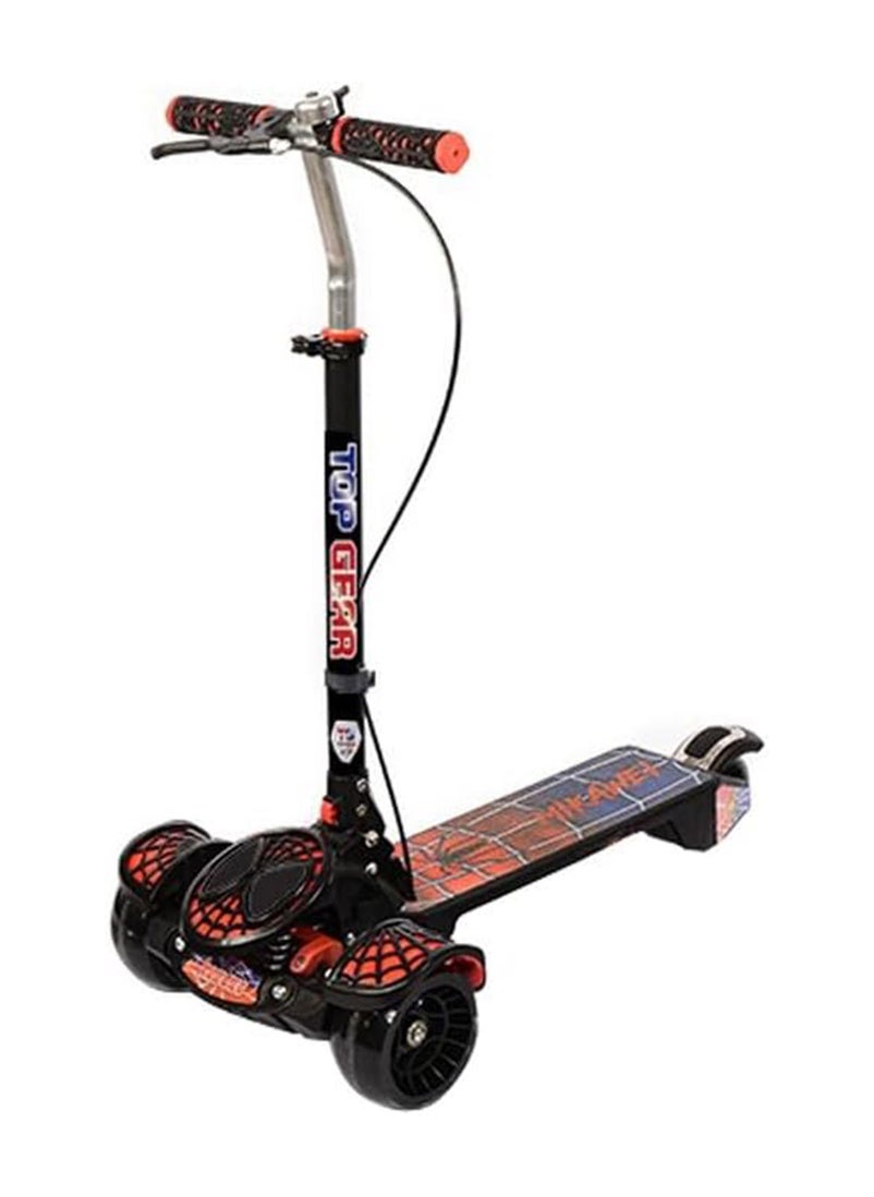 Top Gear Top Gear Rideon TG 2020 Kids 3 Wheel  Smart Kick Scooter with Foldable & Height Adjustable Handle - LED PU Wheels & Rear Brake - Red 