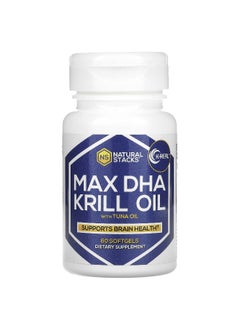 Natural Stacks Natural Stacks, Max DHA Krill Oil with Tuna Oil, 60 Softgels  - Image 1