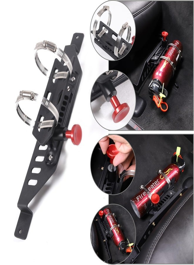 دعامة تثبيت طفاية الحريق سريعة الفك أسفل المقعد متوافقة مع شيفروليه كورفيت C6 2005-2013، دعامة ربط زجاجة طفاية حريق السيارة قابلة للتعديل بمشبكين - Image 2