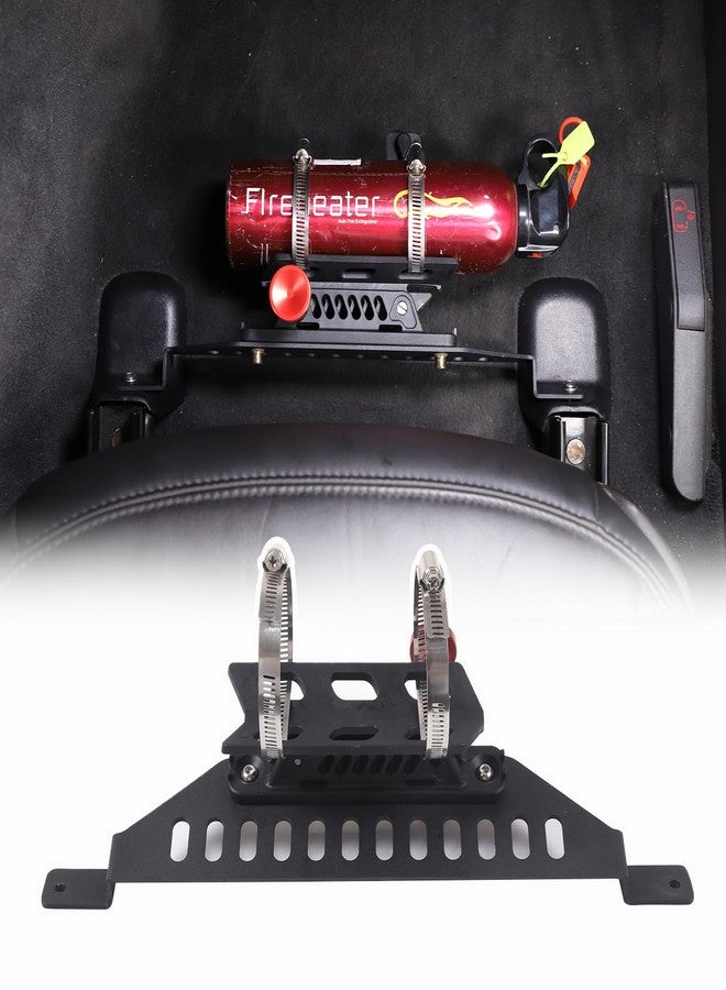 دعامة تثبيت طفاية الحريق سريعة الفك أسفل المقعد متوافقة مع شيفروليه كورفيت C6 2005-2013، دعامة ربط زجاجة طفاية حريق السيارة قابلة للتعديل بمشبكين - Image 1