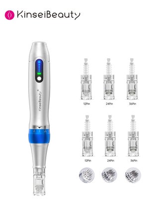 A6 Pro Professional Microneedling Pen with 5-Speed, Wireless Adjustable Micro Needling Microneedle Machine with 12pin+2pcs, 24pin+2pcs, 36pin+2pcs - pzsku/Z7554A0D0084251C99CABZ/45/_/1693016555/afae266d-999f-4701-9b38-0f8550a07a8e