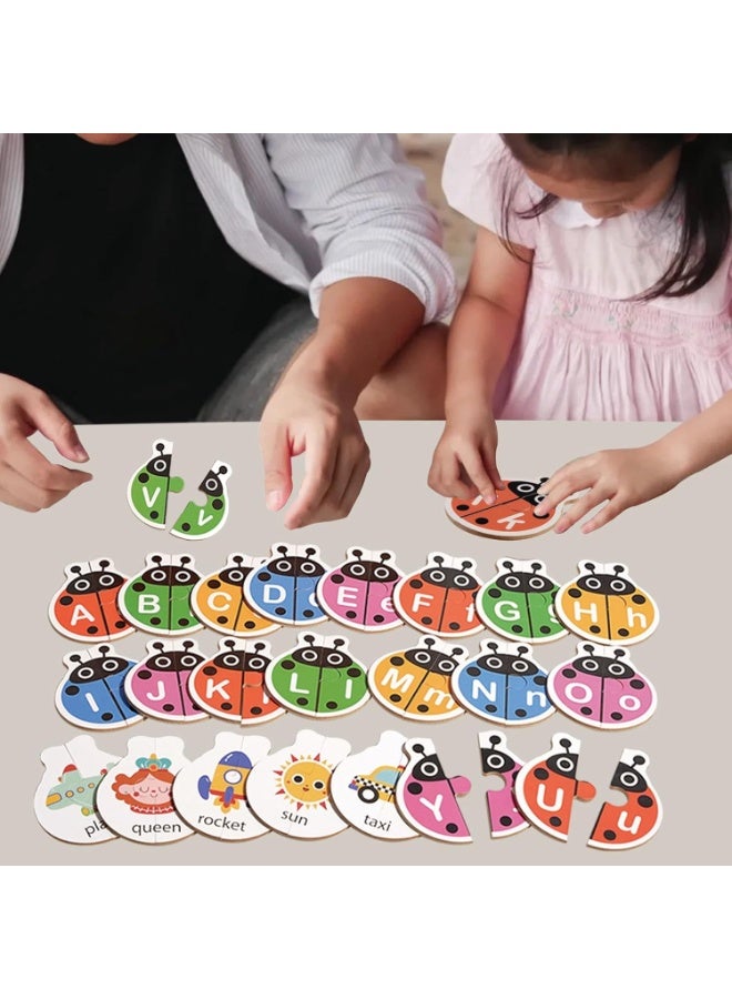 هالامودو لعبة مونتيسوري للأطفال من 3 إلى 6 سنوات، أحجية الأبجدية، خشبية، ألعاب تعليمية، ألعاب تنمية المهارات الحركية، تنسيق اليد والعين، هدية للأطفال من 3 إلى 6 سنوات - Image 5