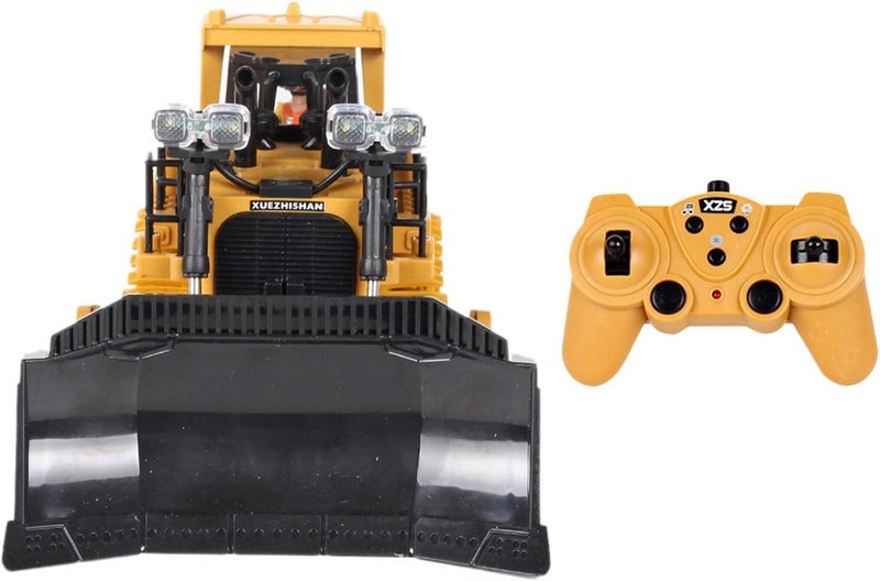 klarako Remote Control RC Construction Bulldozer Toy Tractor Front Loader Excavator 9CH Full Functional Radio Controlled Toys Engineering Car for Kids Boys  Plastic - Image 1