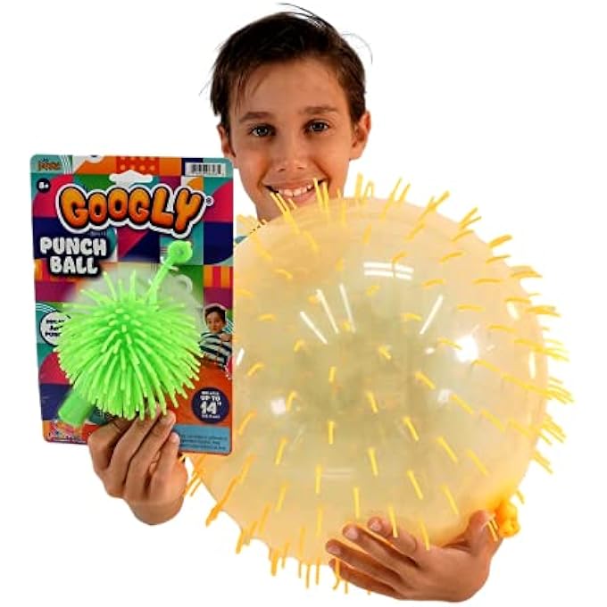 Ja-Ru Giant 14" Puffer Ball (1 Punch Ball Assorted) Inflatable Soft Spike Ball. Squishy Toys for Kids. Stress Relief Sensory Fidget Toys. Party Favors & Goodie Bag Stuffers. 6703-1 - Image 2