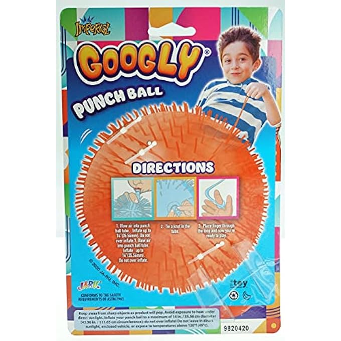 Ja-Ru Giant 14" Puffer Ball (1 Punch Ball Assorted) Inflatable Soft Spike Ball. Squishy Toys for Kids. Stress Relief Sensory Fidget Toys. Party Favors & Goodie Bag Stuffers. 6703-1 - Image 5