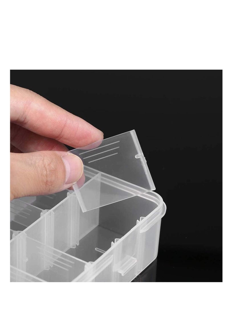 Plastic Organizer Container Box, 24 Grids Storage Box with Adjustable Dividers Removable Grid Compartment Big Clear Slot box Case for Beads Earring Small Items  - Image 5