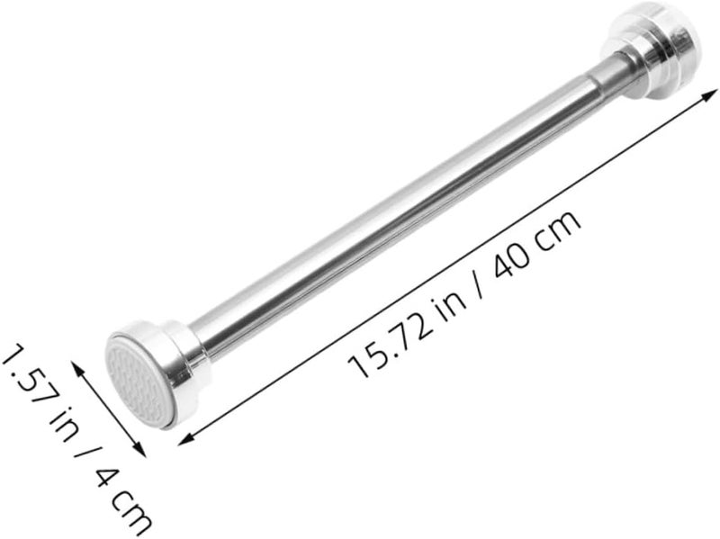 2pcs Telescopic Stainless Steel Shower Curtain Rods, Adjustable Nail-free Tension Poles for Bathroom and Balcony, Extendable 22mm Diameter, 40-55cm Length - Image 2