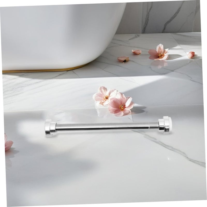 2pcs Telescopic Stainless Steel Shower Curtain Rods, Adjustable Nail-free Tension Poles for Bathroom and Balcony, Extendable 22mm Diameter, 40-55cm Length - Image 4