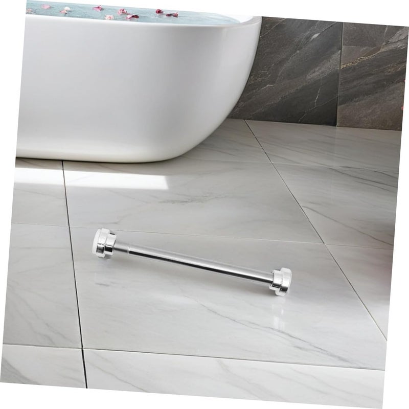 2pcs Telescopic Stainless Steel Shower Curtain Rods, Adjustable Nail-free Tension Poles for Bathroom and Balcony, Extendable 22mm Diameter, 40-55cm Length - Image 5