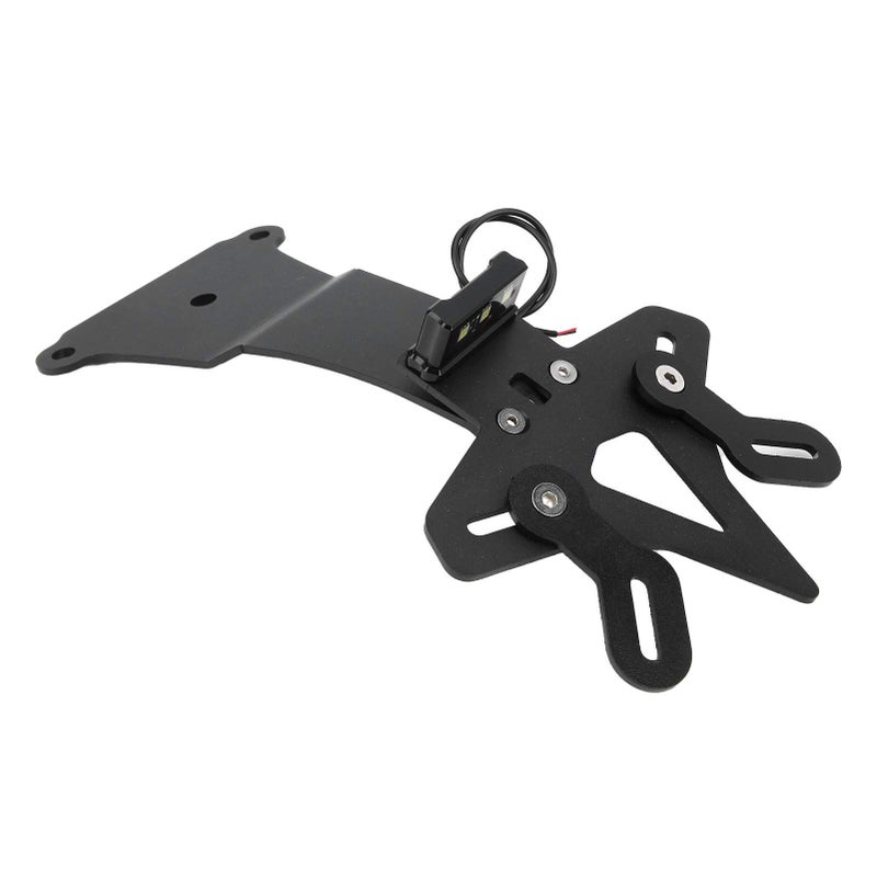 Motorcycle License Plate Holder Eliminator With LED Light For DUCATI Scrambler Cafe Racer 800 Models 2019 To 2022 Black Aluminum Ready Tidy Tail Bracket Kit - Image 2