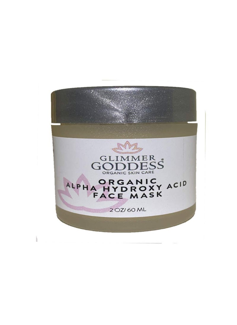 glimmer goddess GLIMMER GODDESS Organic Face Mask  Tighten Purify Hydrate  Alpha Hydroxy Acid Hyaluronic Acid  2 oz 