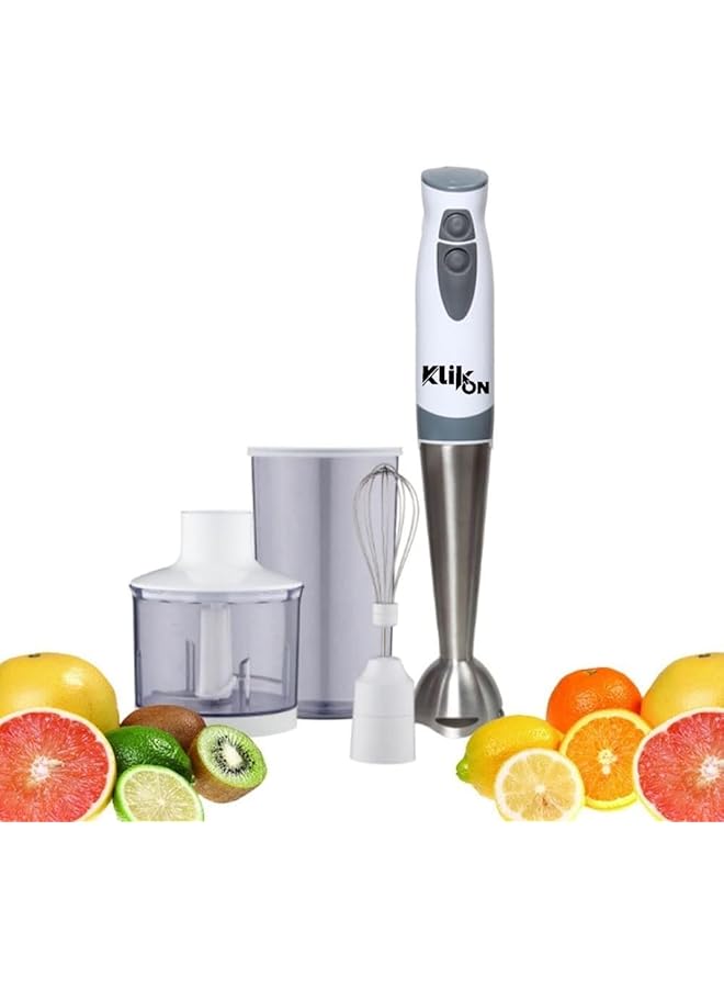 كليكون مجموعة خلاط يدوي ٤ في ١ | مفرمة، خفاقة، إبريق، خلط | ٥٠٠ واط | سرعتان | أبيض | أجهزة منزلية KHB-169 - Image 1
