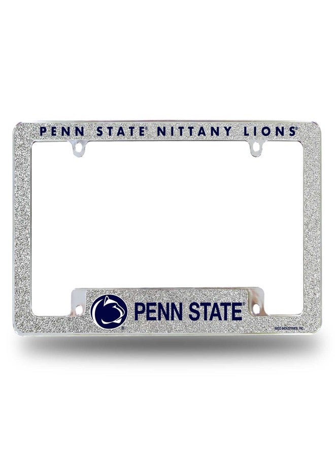 ريكو إندستريز إطار لوحة ترخيص سيارات فاخر من الكروم بالكامل من شركة Rico Industries، يحمل شعار فريق Penn State Nittany Lions التابع للرابطة الوطنية لرياضة الجامعات (NCAA)، مقاس 12 بوصة × 6 بوصات، مناسب للسيارات والشاحنات وسيارات الدفع الرباعي. - Image 1