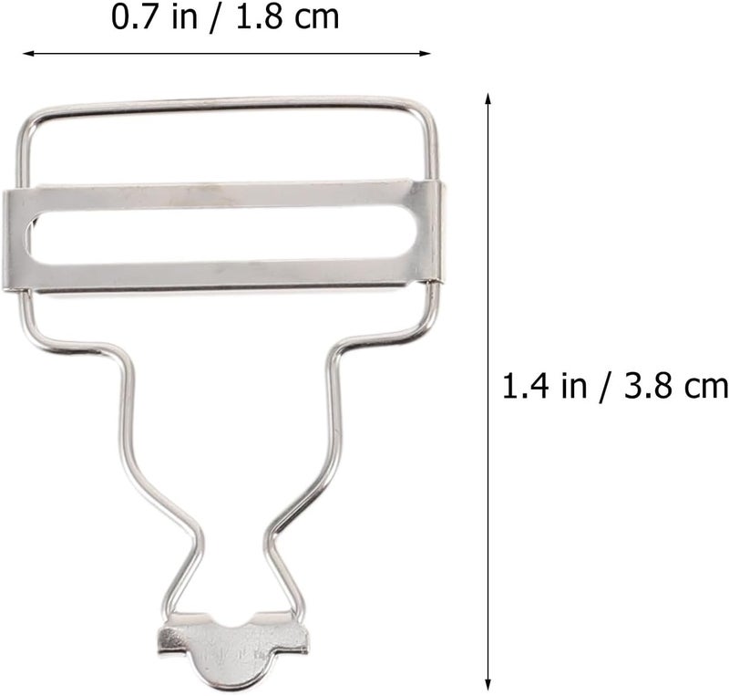 Metal Adjustable Suspender Buckles 3.8cm Gourd Overalls Fasteners DIY Buttons for Maternity and Clothing, 2-color 4pcs Set, Sturdy Iron Clips for Sewing and Craft - Image 2