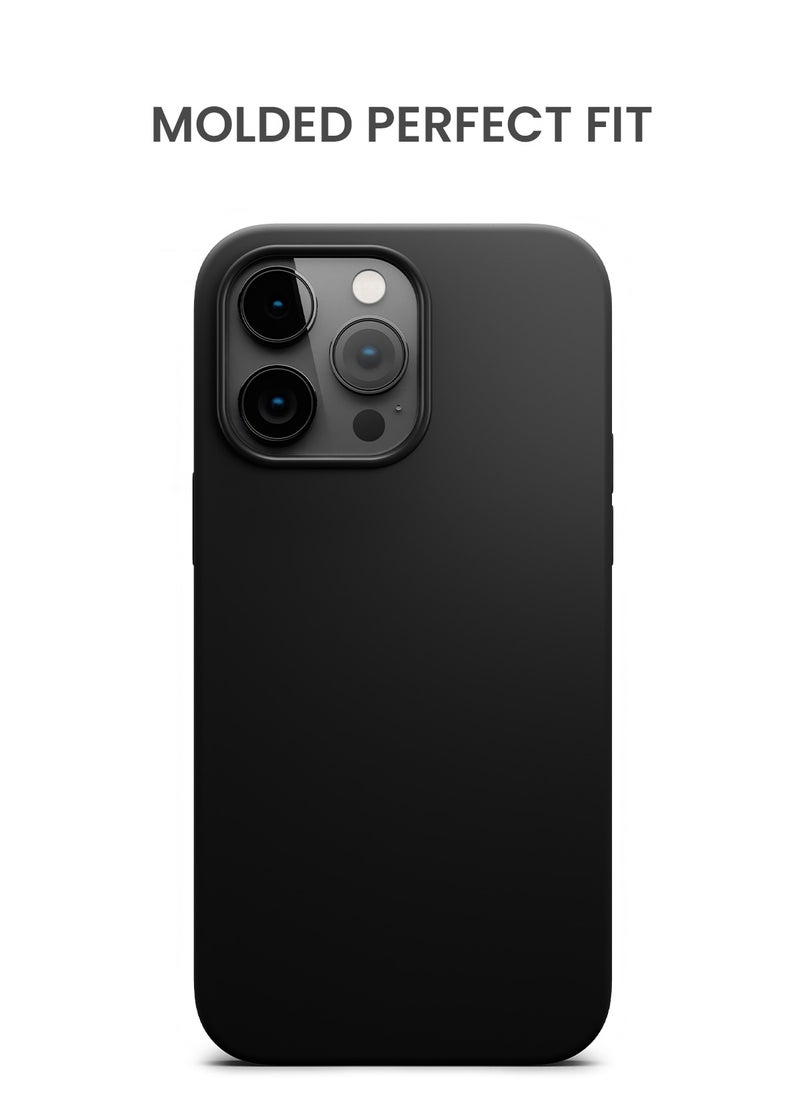 TinyMoose - iPhone 14 Pro 6.1 inch Liquid Silk Drip iPhone Case made for iPhone 14 Pro Anti-Drop Shock Absorption, Anti-Scratch, Silky Smooth - Black Silk - Image 1